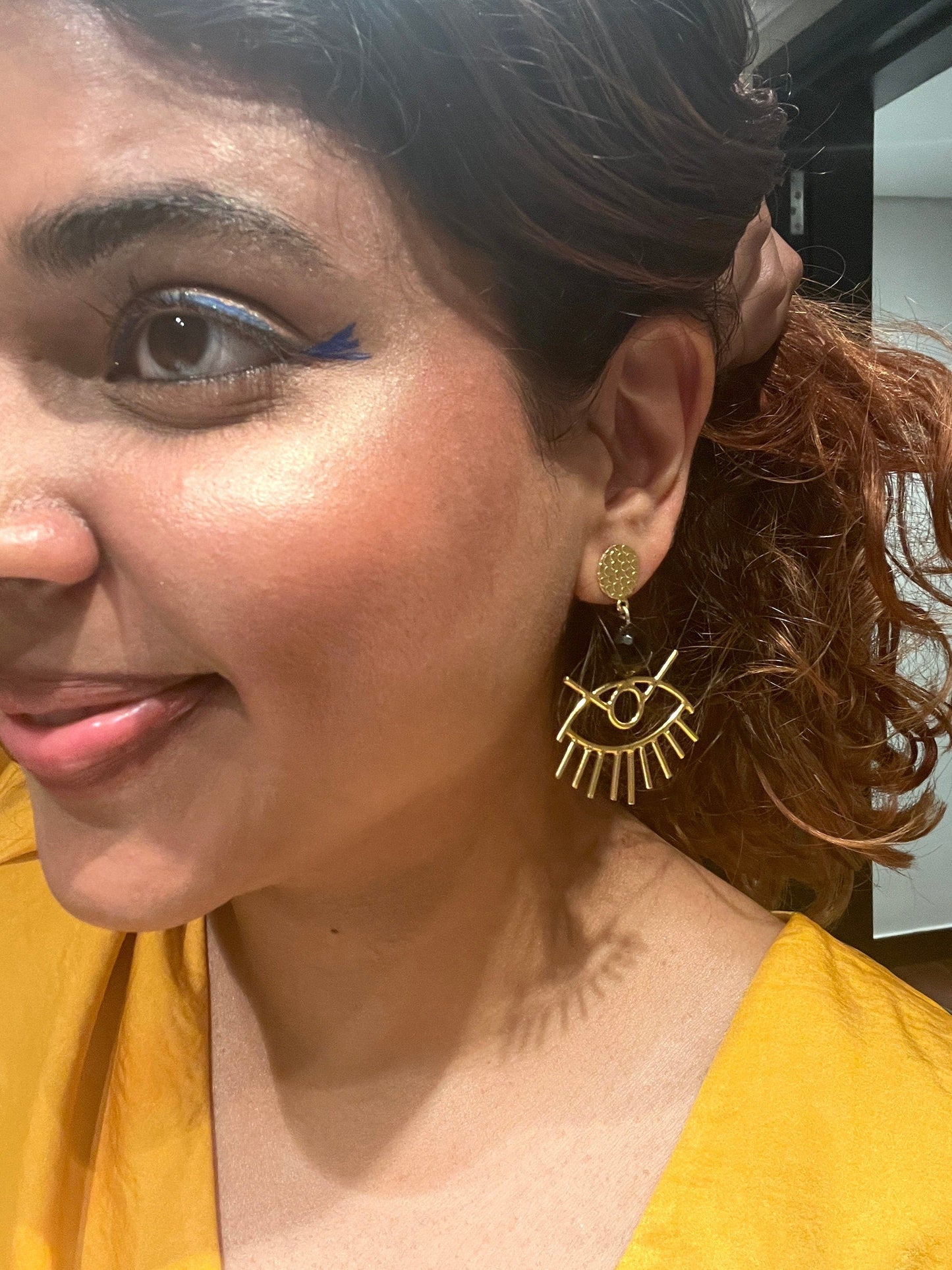 The Enache Black Onyx Evil Eye Earrings TheEnache