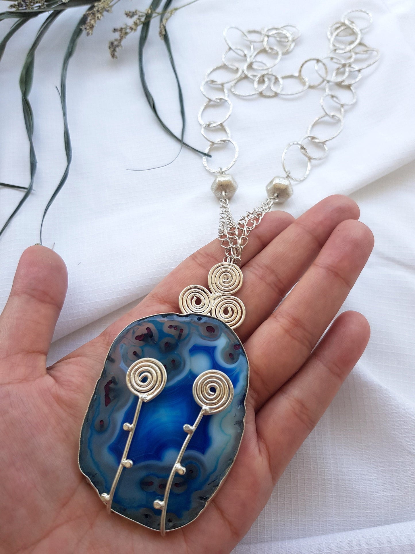 The Enache Colorful Druzy Pendant Necklace TheEnache