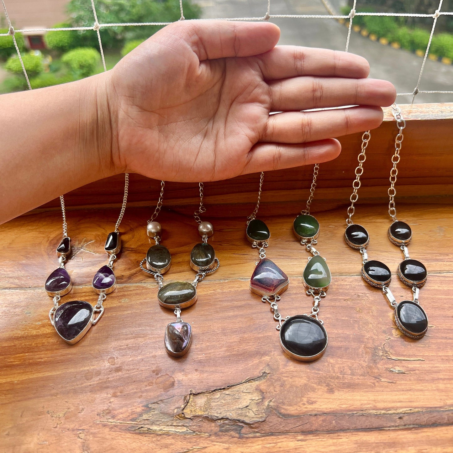 The Enache Multi Gemstone Bib Necklace TheEnache