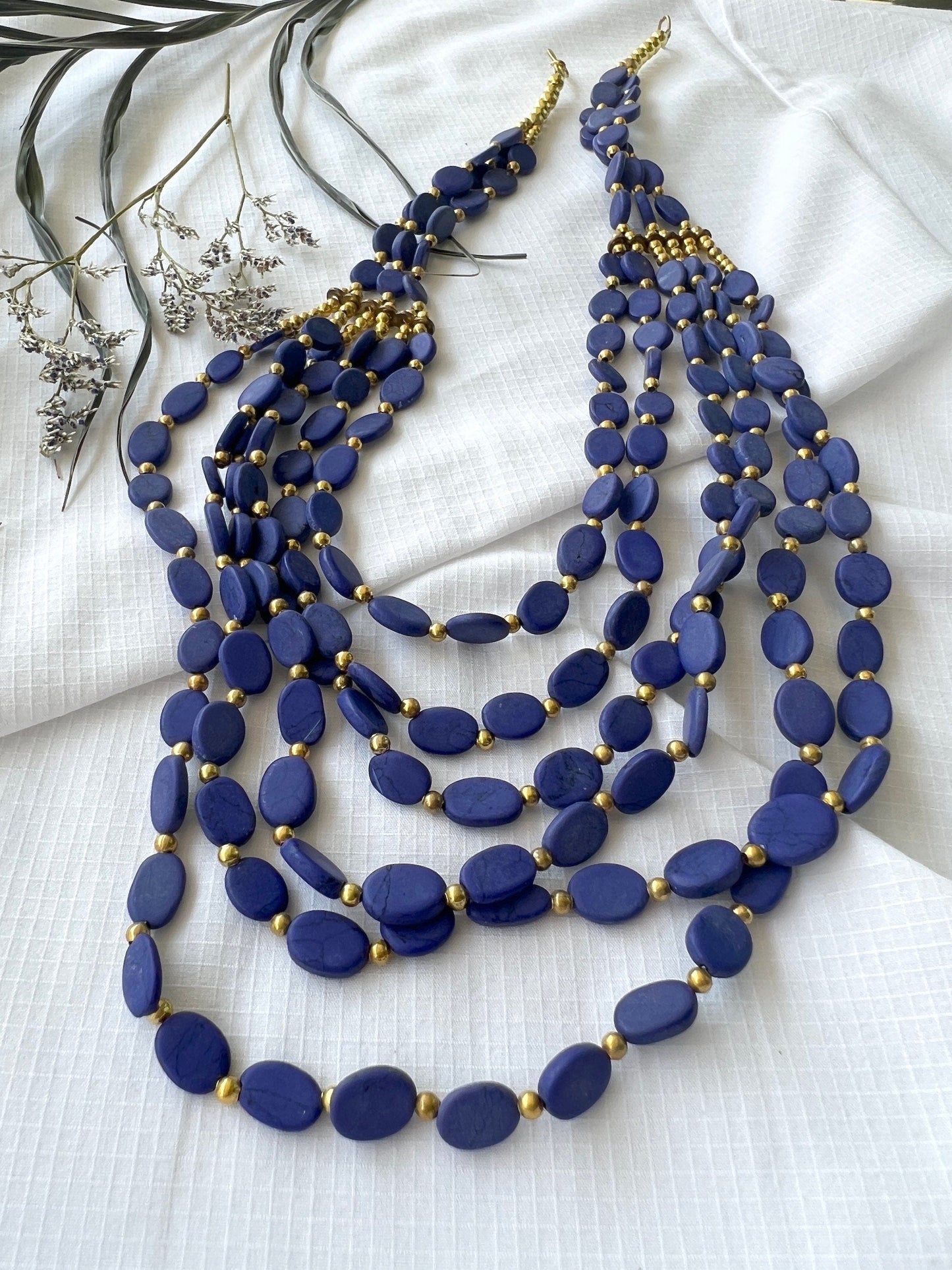 The Enache Oval Beads Turquoise Necklace TheEnache