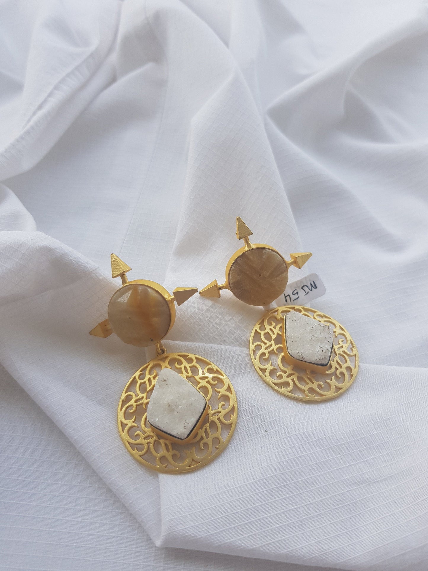 The Enache Raw Rutile Quartz Earrings TheEnache