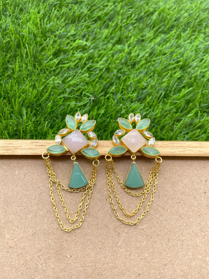 Chalcedony Chandelier Earrings