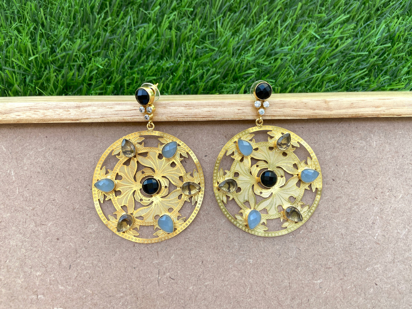 Gold Filigree Boho Earrings