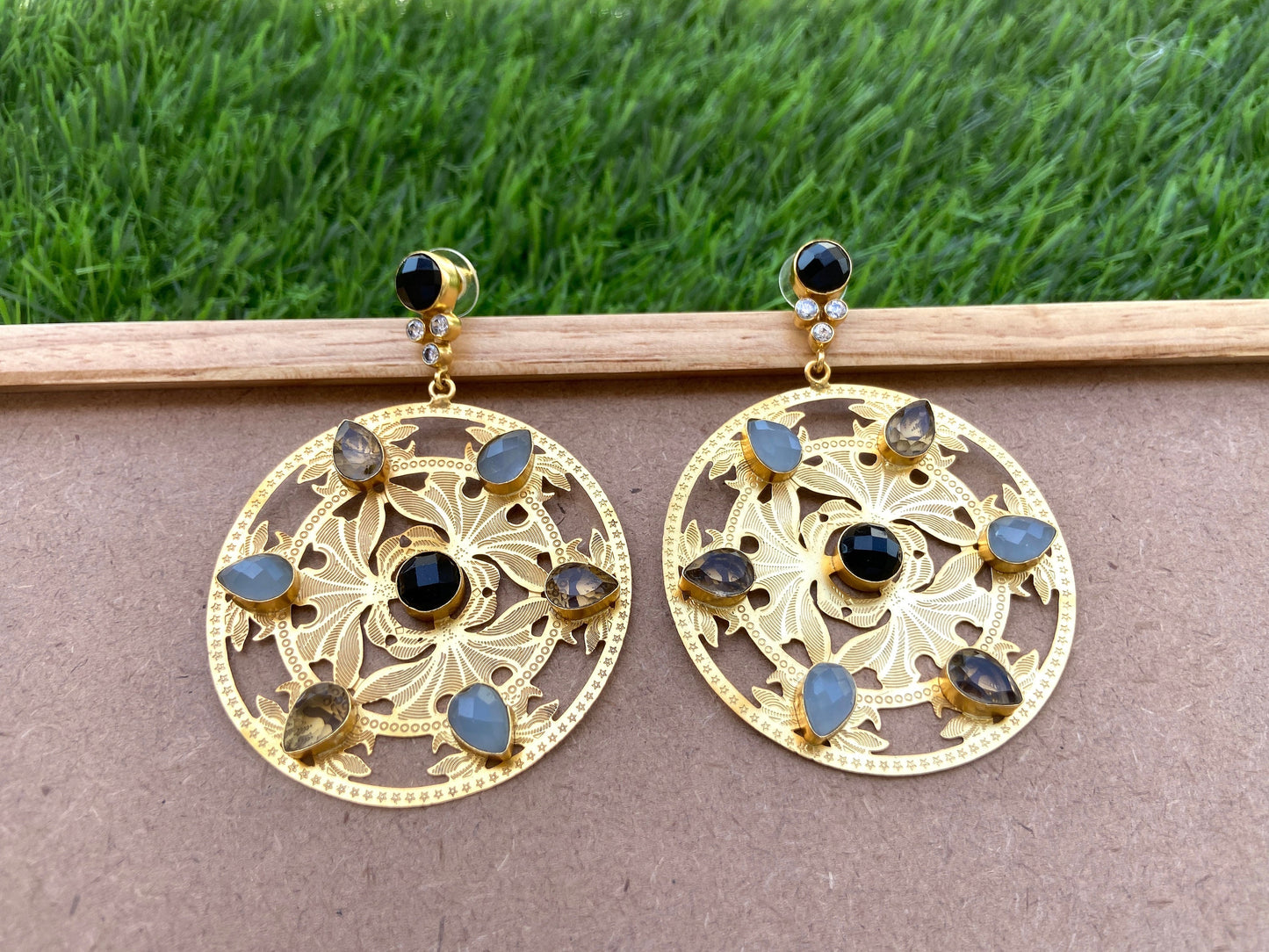 Gold Filigree Boho Earrings