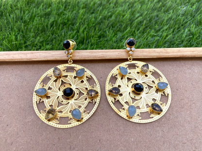 Gold Filigree Boho Earrings