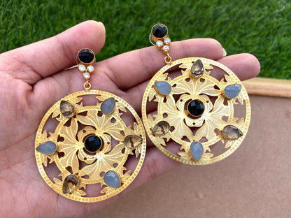 Gold Filigree Boho Earrings