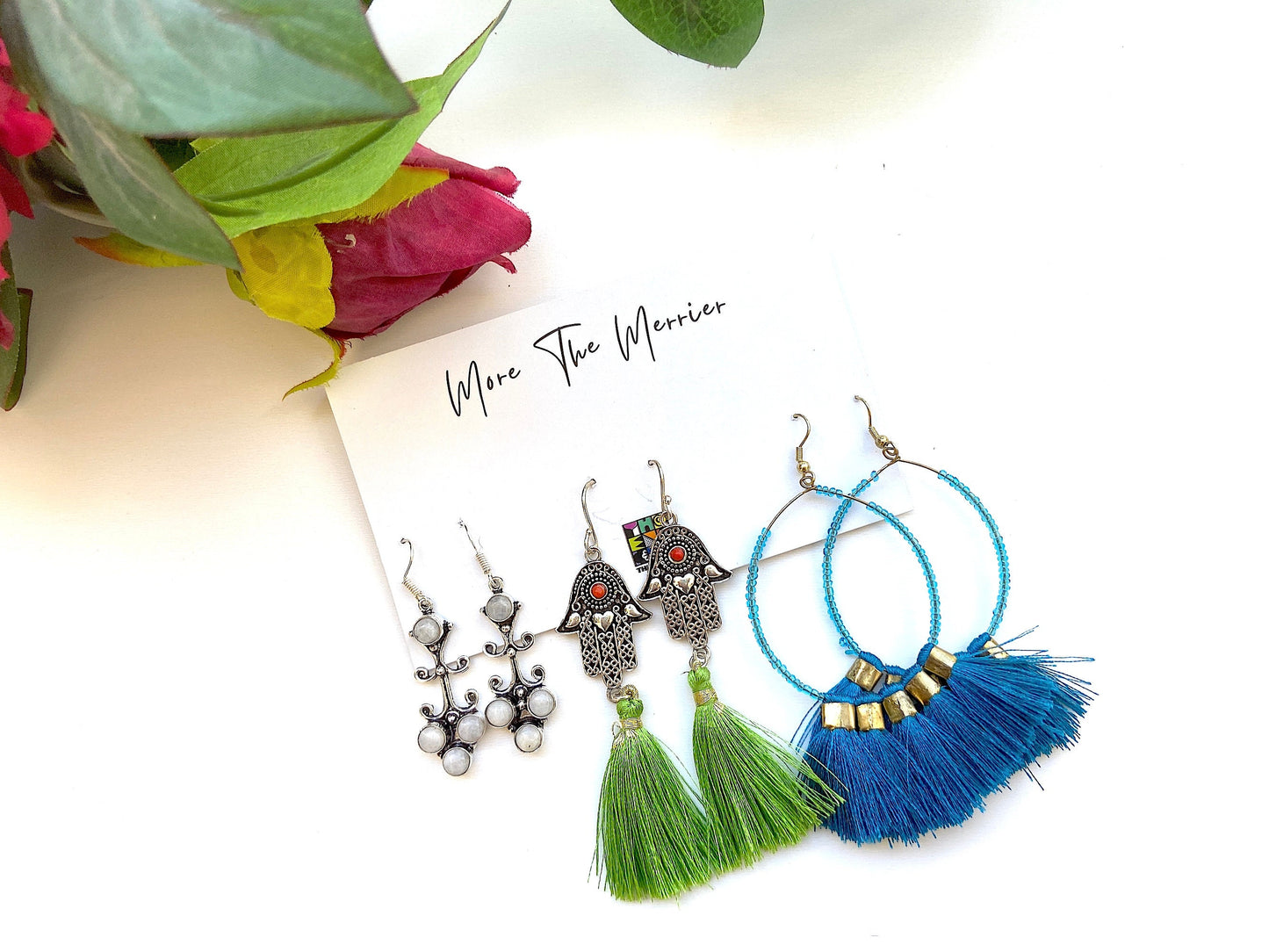 Boho Beaded Earrings Set