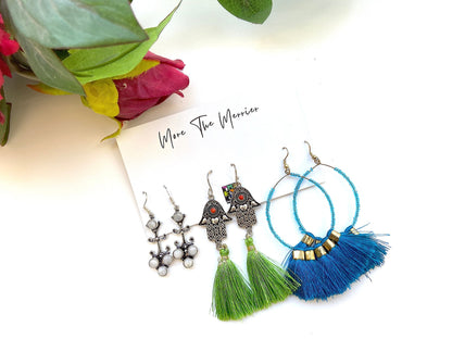 Boho Beaded Earrings Set