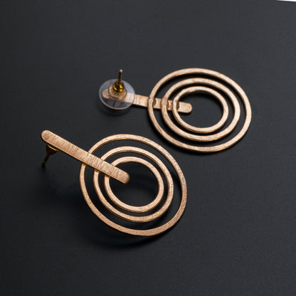 Spiral Minimal Gold Studs