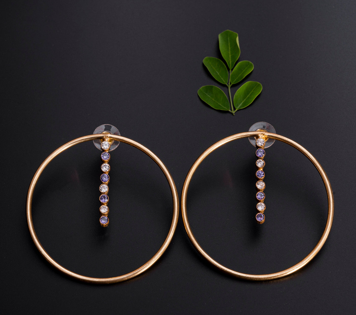 Oversized Rhinestone Hoops