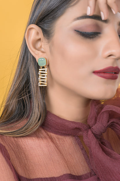 Gold Zig Zag Earrings