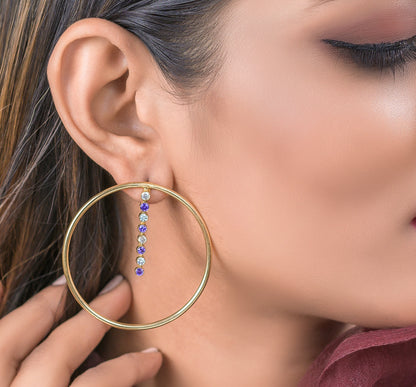 Oversized Rhinestone Hoops