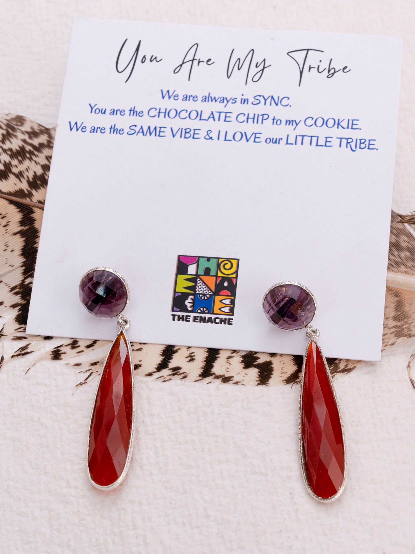 Red Minimal Dangle Earrings