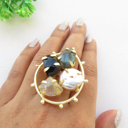 Multi Stone Statement Ring