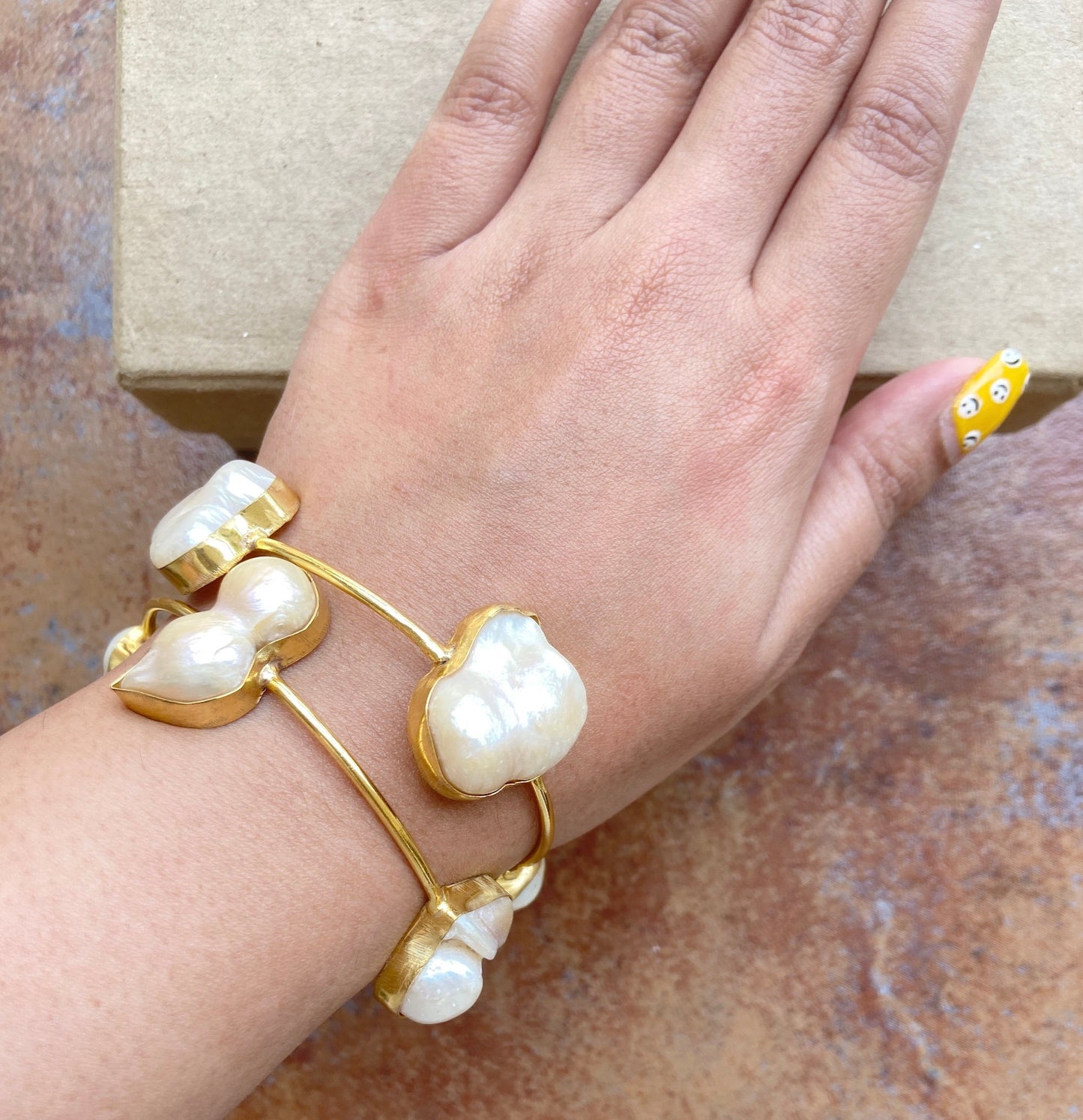 Biwa Pearl Gold Bracelet