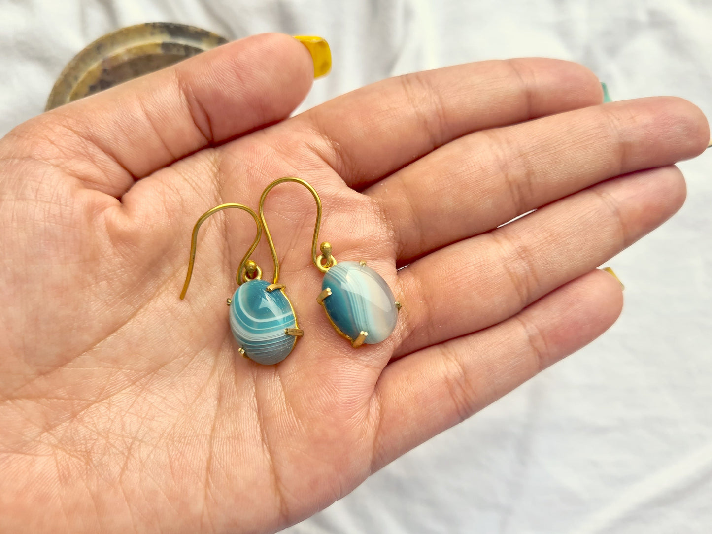 Blue Lace Agate Earrings