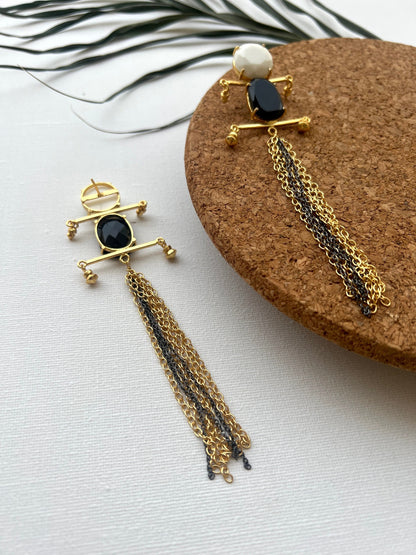 Black Tassel Earrings