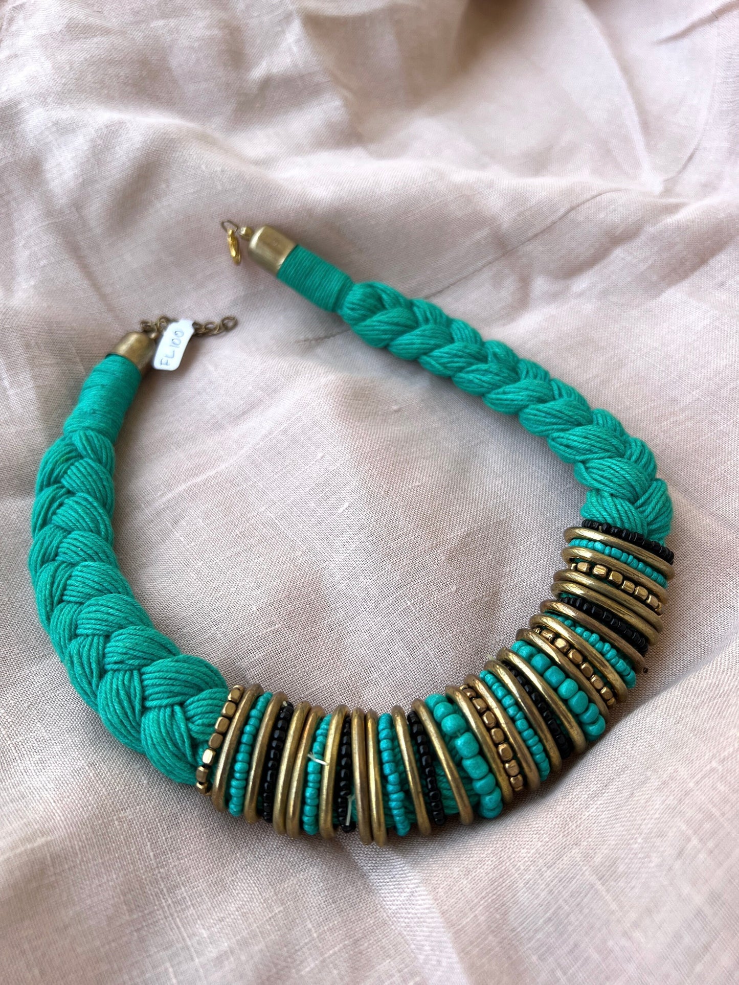 Turquoise Boho Bib Necklace