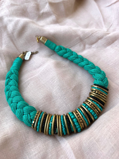 Turquoise Boho Bib Necklace