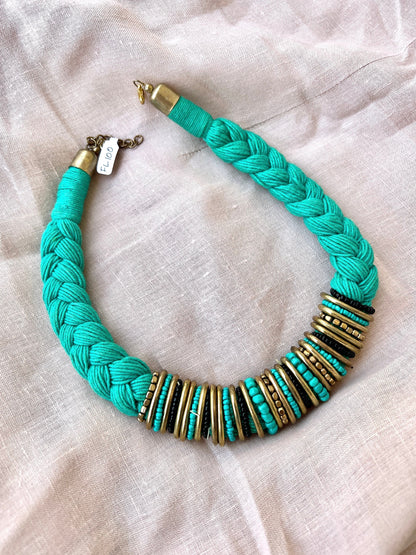 Turquoise Boho Bib Necklace