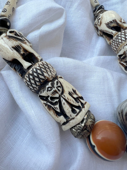 Elephant Carved Tribal Necklace