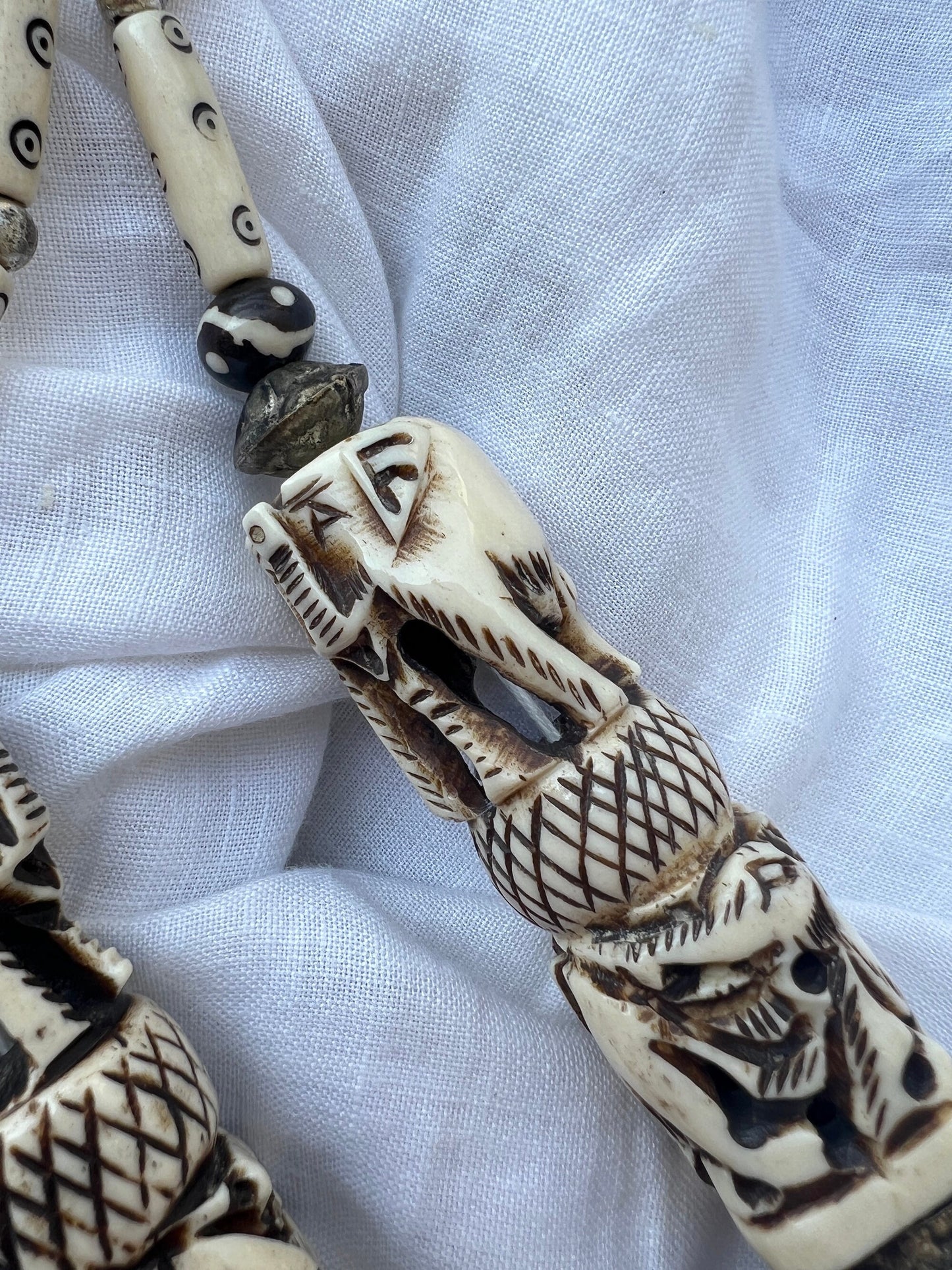 Elephant Carved Tribal Necklace