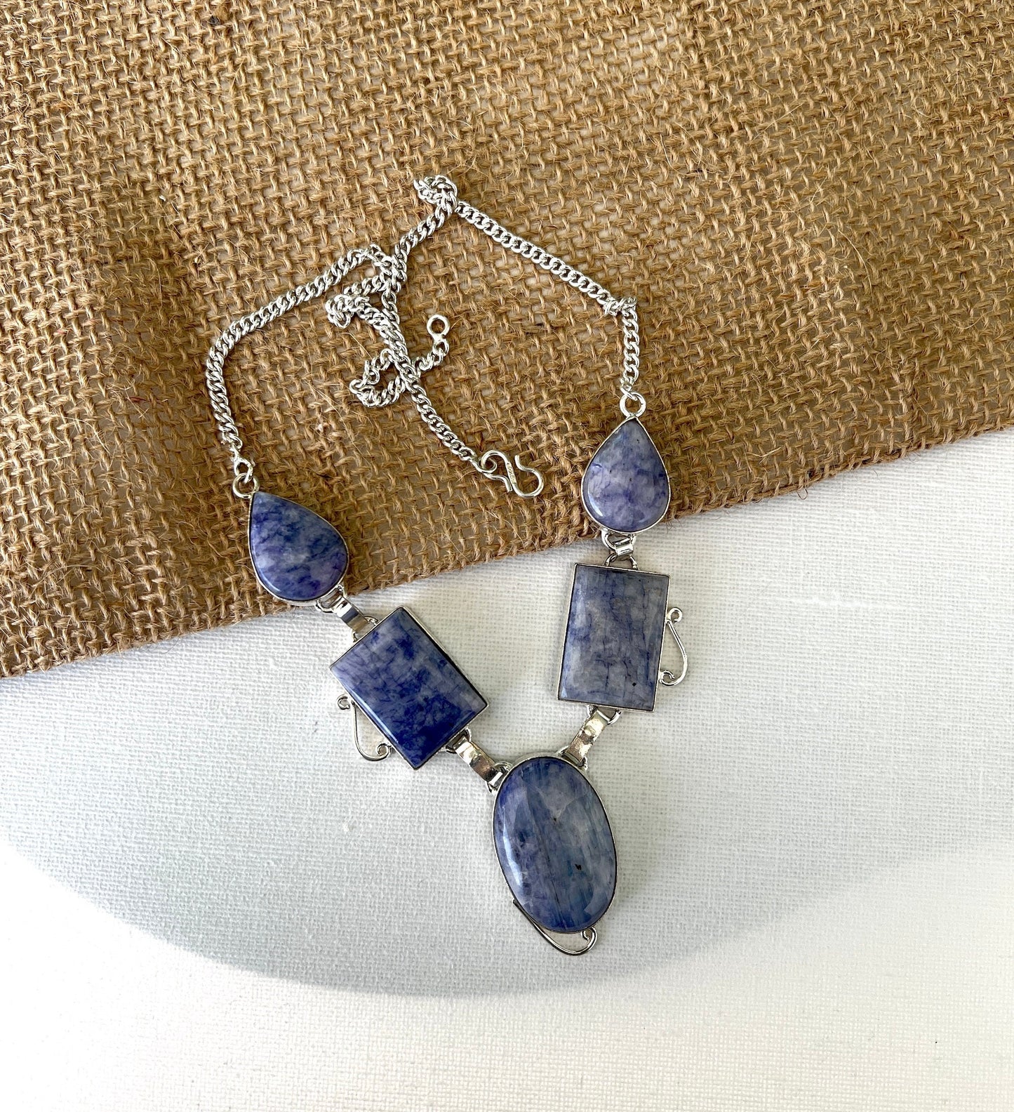 Blue Onyx Gemstone Necklace