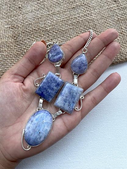 Blue Onyx Gemstone Necklace