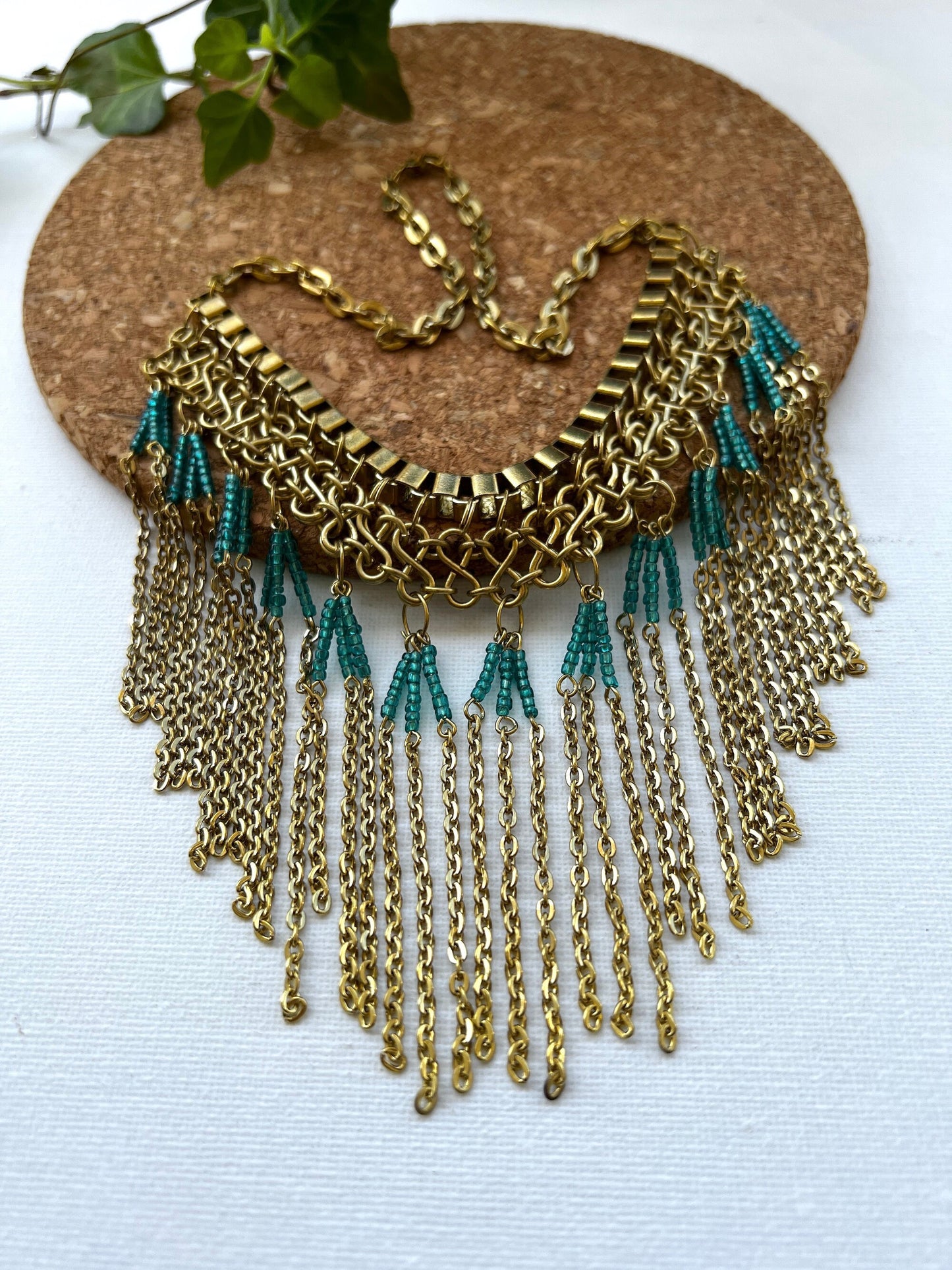 Gold Chain Tassel Necklace