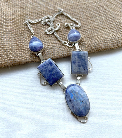 Blue Onyx Gemstone Necklace