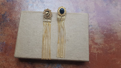 Gold Chain Tassel Earrings