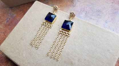 Lapis Lazuli Tassel Earrings