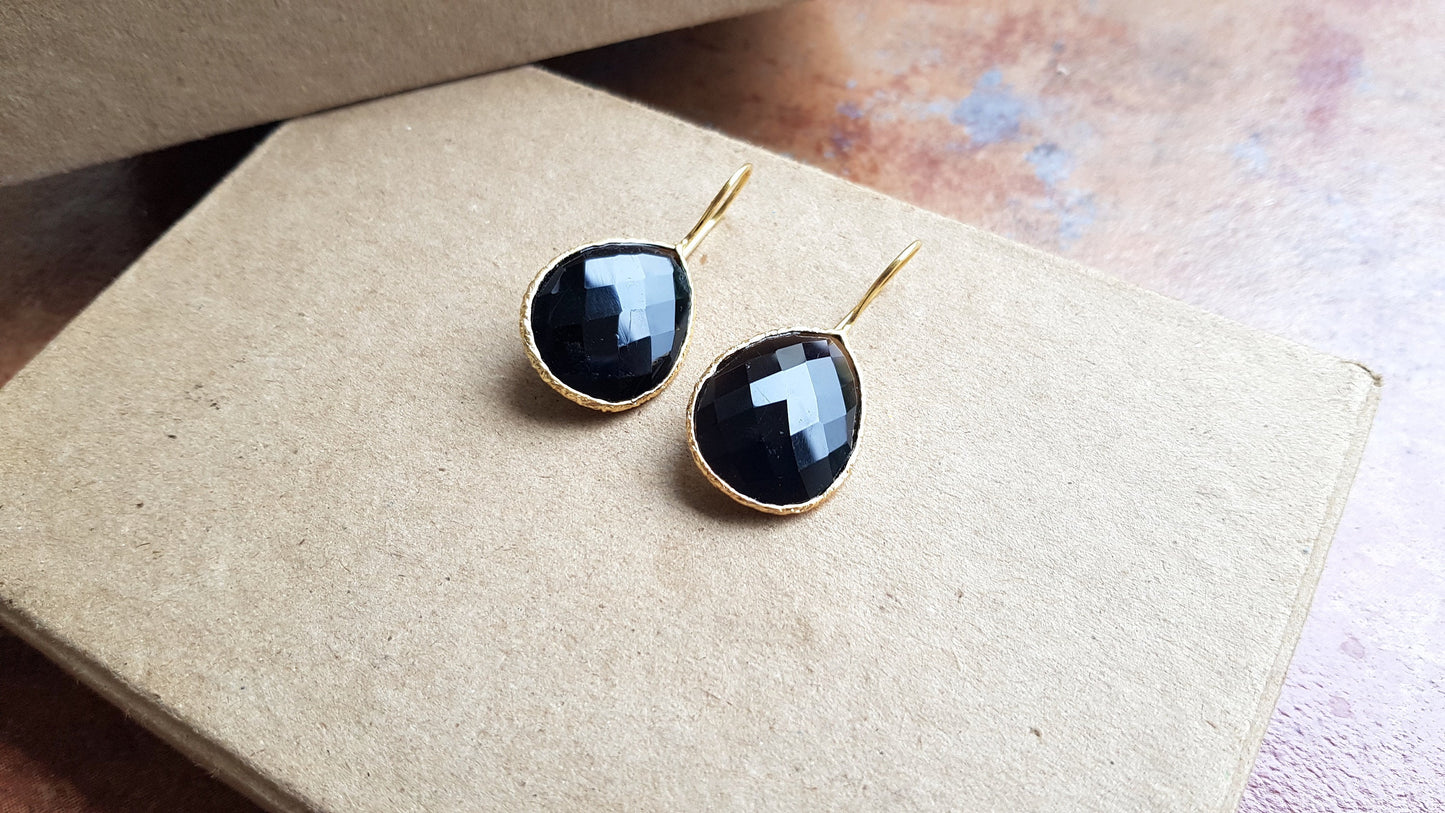 Black Onyx Drop Earrings