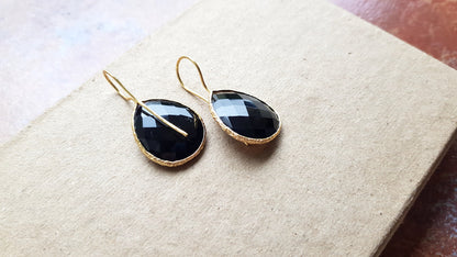 Black Onyx Drop Earrings