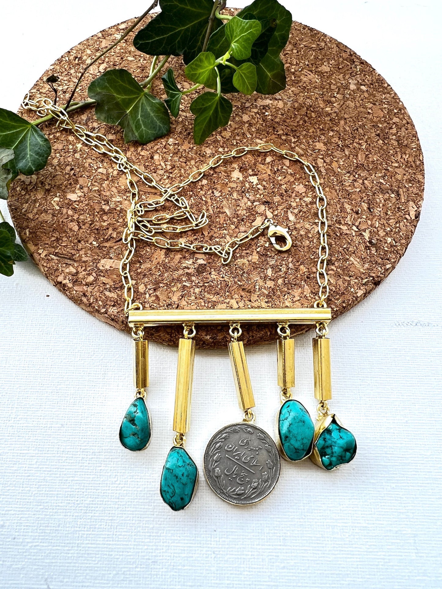 Raw Turquoise Gemstone Necklace