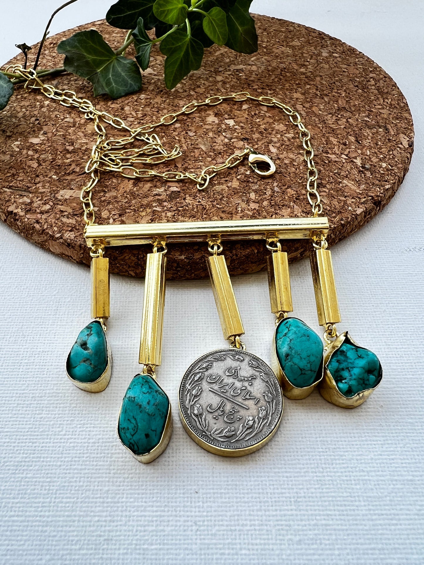 Raw Turquoise Gemstone Necklace