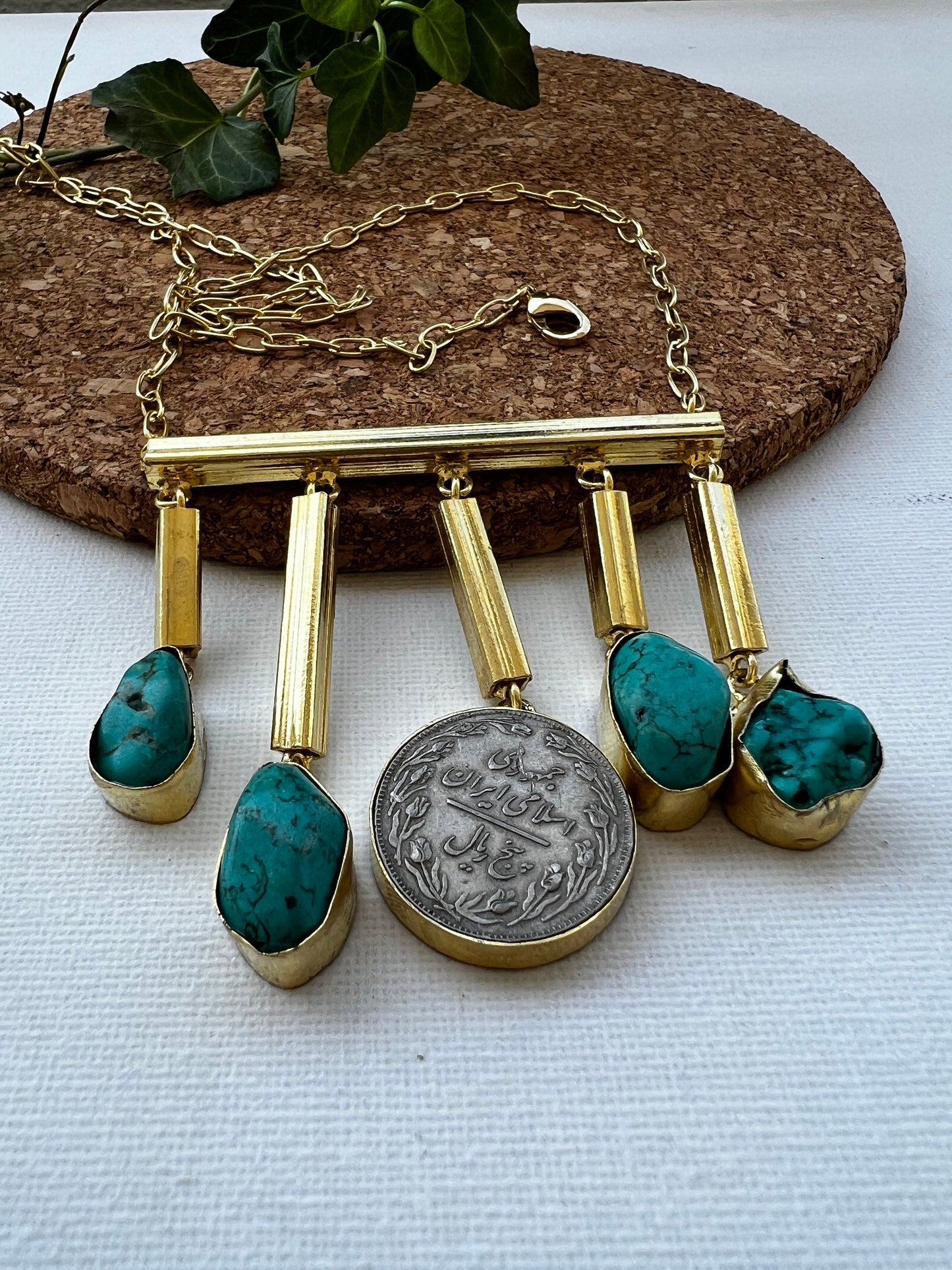 Raw Turquoise Gemstone Necklace