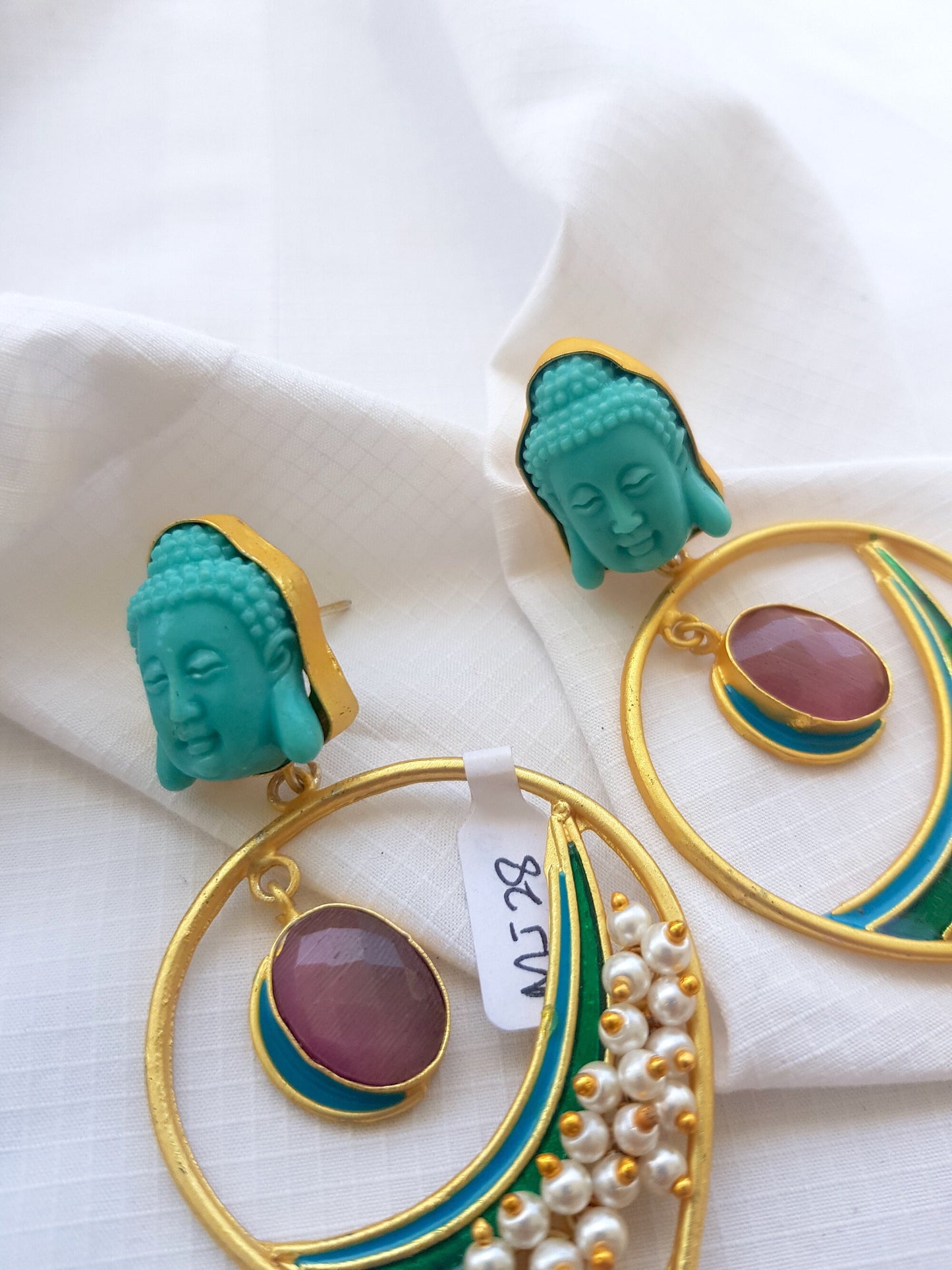 Blue Buddha Earrings