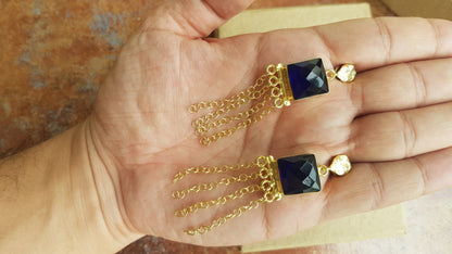 Lapis Lazuli Tassel Earrings