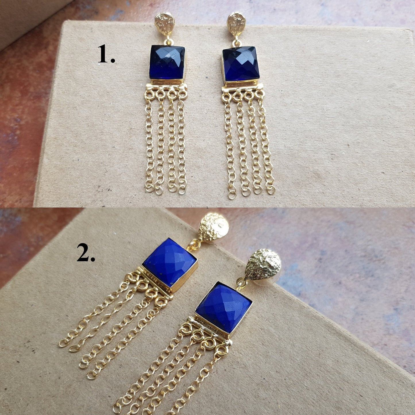 Lapis Lazuli Tassel Earrings