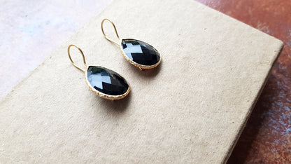 Black Onyx Drop Earrings