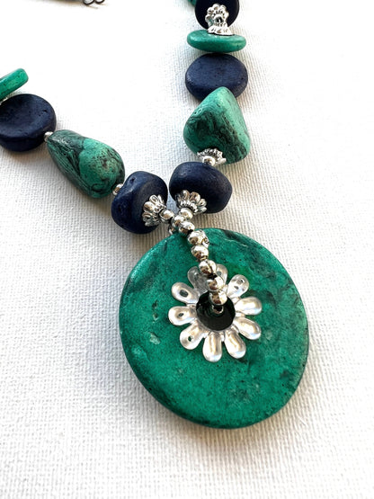 Turquoise Pendant Statement Necklace