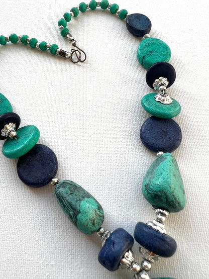 Turquoise Pendant Statement Necklace