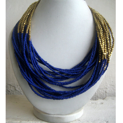 Blue & Gold Layered Necklace