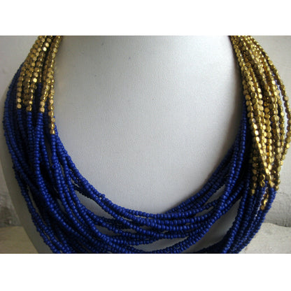 Blue & Gold Layered Necklace