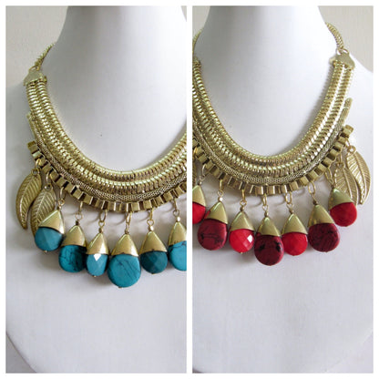 Chunky Bib Beaded Necklace