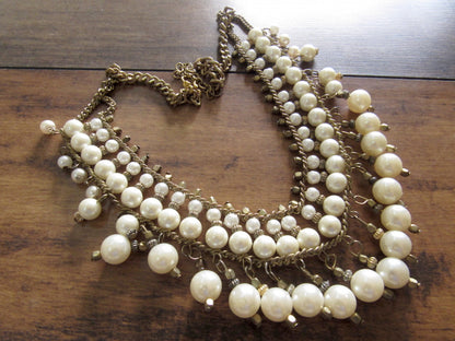 Pearl Chunky Bib Necklace