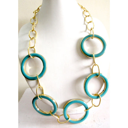 Blue Chunky Statement Necklace