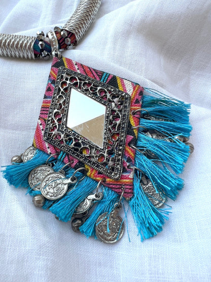 Silver Oxidized Gypsy Necklace