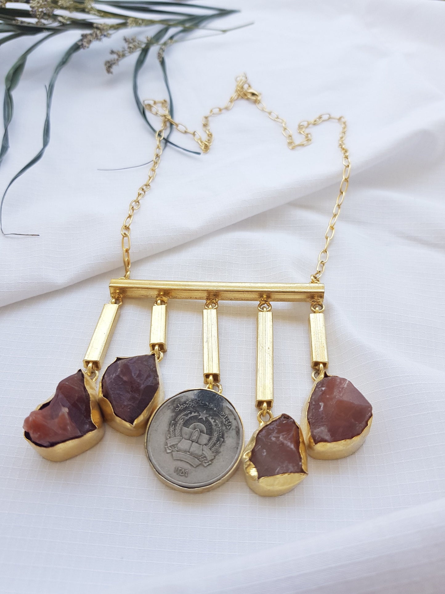 Smoky Quartz Charm Necklace